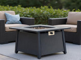 28-inch Iron Square Propane Fire Pit Table W3131P277174