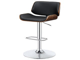Black and Chrome Adjustable Bar Stool B062P153495