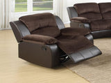 Motion Recliner Chair 1pc Glider Rocker Recliner Living Furniture Chocolate Padded Suede Living B011P205232