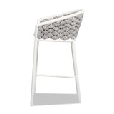Rowan 27.5" Rope Barrel Low Back Patio Counter Stool, Set of 2, Optic White Acrylic B2719P245992