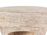 14.5'' Modern Minimalist Magnesia Oxide Side Table with Sculptural Hollow Design Durable and N767P290454T