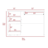 ZUN Raleigh L-Shaped Desk, Two Drawers, One Shelf, CPU Storage B128P148968