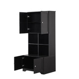 ZUN Tall and Wide Bathroom Floor Storage Cabinet, Bathroom Storage Unit, Freestanding Cabinet with 4 18725870