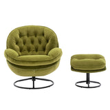 Accent chair TV Chair Living room Chair with Ottoman-FRUIT GREEN W676P232280