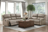 Luxurious Style Double Reclining Sofa 1pc Brown Plush Comfortable Living Room Furniture B011P144396