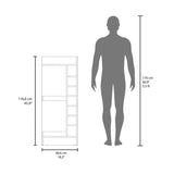 White Corner Bar Cabinet with Wine Rack and Open Shelf B062P290258