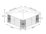 10x10 Outdoor Patio Gazebo Canopy Tent With Ventilated Double Roof And Mosquito net 32388179