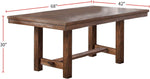 ZUN Natural Brown Finish Solid wood 1pc Dining Table Wooden Contemporary Style Kitchen Dining Room B01181965