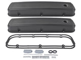 3-11/16" Tall Finned Valve Covers Black for Chevy BBC 396 402 454 502 1965-1995 39272975