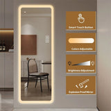 Full Length Mirror Lighted Vanity Body Mirror LED Mirror Wall-Mounted Mirror Big Size Rounded W2709P178826
