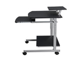Compact Computer Cart With Storage, Espresso 36352791