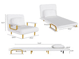 Folding Sofa Bed 3-in-1 Convertible Chair - 5-Position Adjustable Backrest with Pillow, Space-Saving 68316807