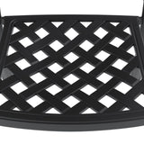 ZUN Cast Aluminum Patio Dining Chair 4PCS With Black Frame and Cushions In Random Colors W1710P166054