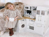 Corner Play Kitchen Set, Large Modern Pretend Kitchen with Full Appliances, Sound Effects & Ample 17218967