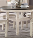 ZUN Brown and Antique White Finish 1pc Dining Table with Display Shelf Transitional Style Furniture B01155790