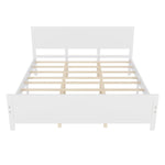 ZUN Wood Platform Bed Frame with Headboard, Mattress Foundation with Wood Slat Support, No Box Spring 19711270