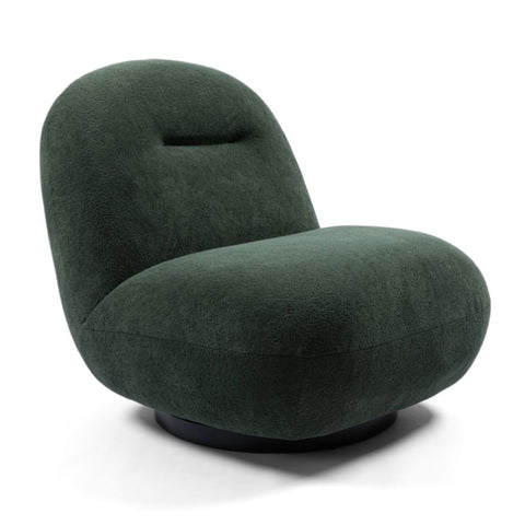 ZUN Larger Luxury Modern Swivel Accent Chair, Tight Back Ice Flower Velvet Sofa Chair, Minimalist Style W2664P256527