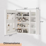 White Particleboard LED Mirror Cabinet , LED Mirror Cabinet with 1 Glass Mirror 38110483