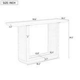 Mirod Elegant Minimalist Console Table with Curved Corners,Natural Wood Veneer,U-Base Design for N760P237958B