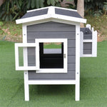 ZUN Wooden Cat House （Prohibited by WalMart） 71933952