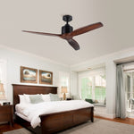 ZUN 52 Antique Brown Ceiling Fan without Light with Remote Control W136772206