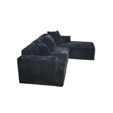 Compression Sectional Couch with Comfy Chaise, Boneless L Shape Sofa with Deep Seat, Minimalist W3341P346292