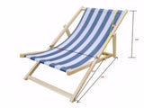 populus wood sling blue Stripe Broad blue Stripe folding chaise lounge 92102208
