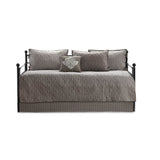 6 Piece Reversible Daybed Cover Set Dark Grey Daybed B03597552