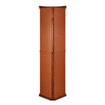 ZUN Corner Curio Cabinet with Lights, Adjustable Tempered Glass Shelves, Mirrored Back, Display 45202248