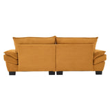 Corduroy Sofa Sleeper Couch Loveseat Sofa with Pillows Comfy Upholstered Deep Seat Sofa for W676P184141