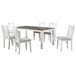 ZUN Retro Style 7-Piece Dining Table Set with Extendable Table and 6 Upholstered Chairs 99726867