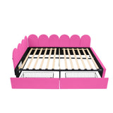 Full Size Upholstered Daybed with 2 Drawers, Velvet Sofabed with Soft Fabric Headboard, No N733P194901R