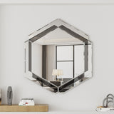 ZUN 28 x 31.5 inches Wall-Mounted Silver Decorative Round Wall Mirror for Home, Living Room, Bedroom, W1043P188135