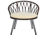 Outdoor Leisure Set, 2 Rattan Single Chairs with A Glass Round Table, Perfectly Suited for N711P256422K