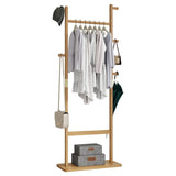 ZUN Coat Racks solid wood hanger 23.6* 11*64.1in Solid environmental protection easy to assemble W2987P225474