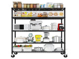 Heavy Duty Shelves 55.12" W Wire Shelving Unit with Wheels 3200LBS NSF Metal Shelves for 30334700