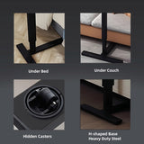 Bedside Table,Folding Overbed Bedside Desk Mobile Rolling Laptop Stand Tilting Overbed Table with W2641P298251