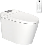 ZUN Smart Toilet Bidet Combo with Foot Sensor Open Cover/Seat, LED Display, Self-Cleaning Nozzle, Heated W1219P232246