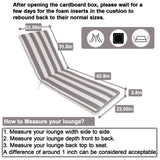 2PCS Set Outdoor Lounge Chair Cushion Replacement Patio Funiture Seat Cushion Chaise Lounge Cushion 73513970