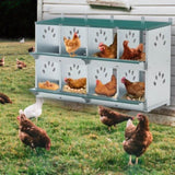 8 Room Metal Chicken Nesting Boxes 8 Compartment Egg Coop 82697755