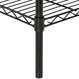 5-Layer Plastic Coated Iron Shelf 180*90*35 Black 59154437
