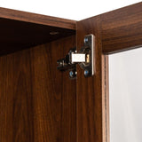 Display Cabinet with Glass Doors, Curio Storage Cabinet with 5 Shelves, Bookcase with LED Lights W331P281123