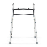Silver Foldable Walker, 2-Button Folding Mechanism & 7-Level Adjustable Height , 350LBS 04789296