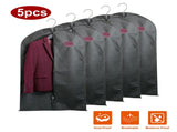 5 Pack Garment Storage Bags, 39" x 24" Non-Woven Fabric Suit Bags with Transparent Window & Front 97135920