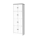 ZUN Tall Storage Cabinet with 8 Doors and 4 Shelves, Wall Storage Cabinet for Living Room, Kitchen, W1693111251