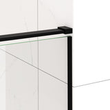 56-60" W x 72" H Semi-Frameless Sliding Shower Door, 5/16" Clear SCGG Tempered Glass, Matte W2011P272617