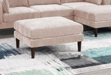 Beautiful Blush Pink Ottoman Morgan Fabric 1pc Ottoman Soft Cushion Wood Legs Living Room Furniture B011P281449