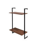 3 Tier and 2 Tier Bathroom Shelves Metal, Wood Hanging Storage Bookshelf W331P279736