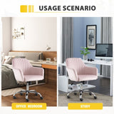 Accent chair Modern home office leisure chair with adjustable velvet height and adjustable casters W1521108571