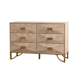 6 Drawers Dresser, Modern Dressers & Chests of Drawers, TV Stand,Light Wood Dresser for W3158P307447